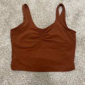 lululemon Align™ Gathered-Front Tank Top in burnt orange color